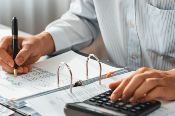 Business tax documents prepared for filing—symbolizing stress-free, compliant tax services handled by fractional CFO experts