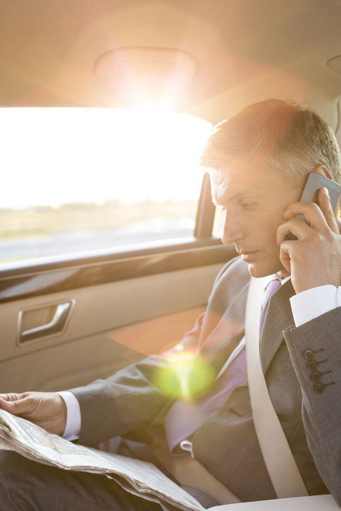 executive on phone